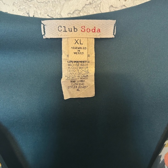 Floral Maxi V-Neck Dress Women’s Club Soda Size XL Puff Sleeve Boho Romantic - Picture 2 of 9